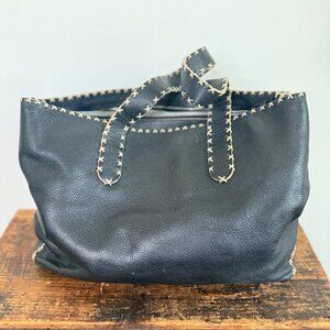 RD2 Black Leather Tote